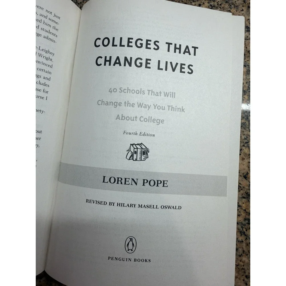 Colleges That Change Lives 40 Schools Loren Pope Paperback College Guide Book